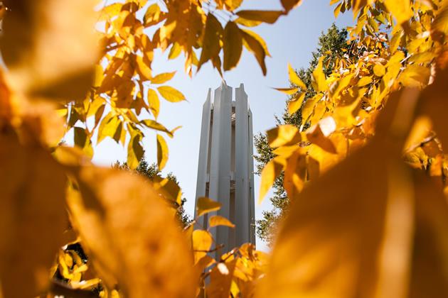 The Memorial Bell Tower stands in the middle of the Northwest campus as a memorial not only to war veterans but deceased Northwest alumni and employees.
